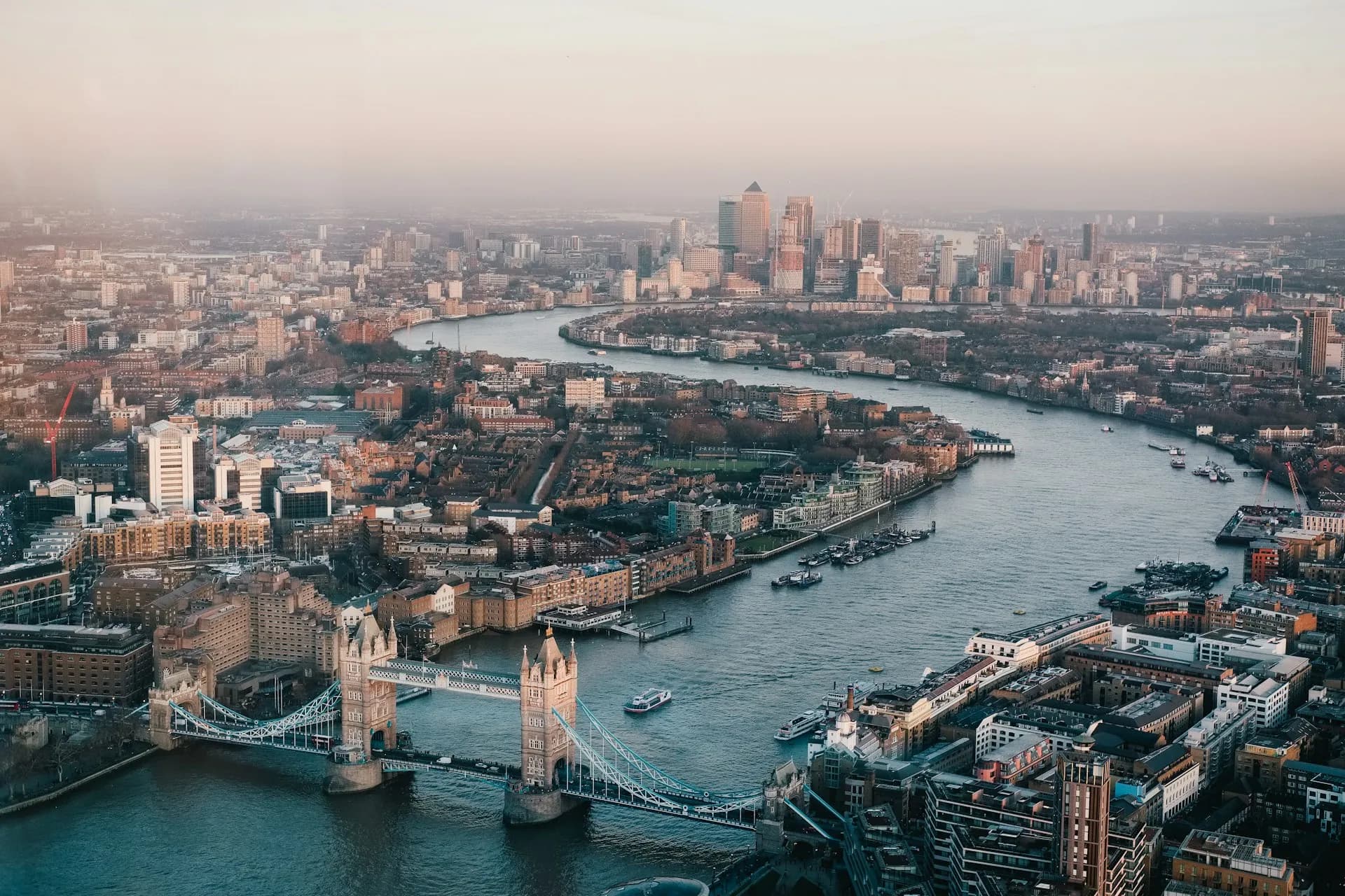London skyline with Tower Bridge